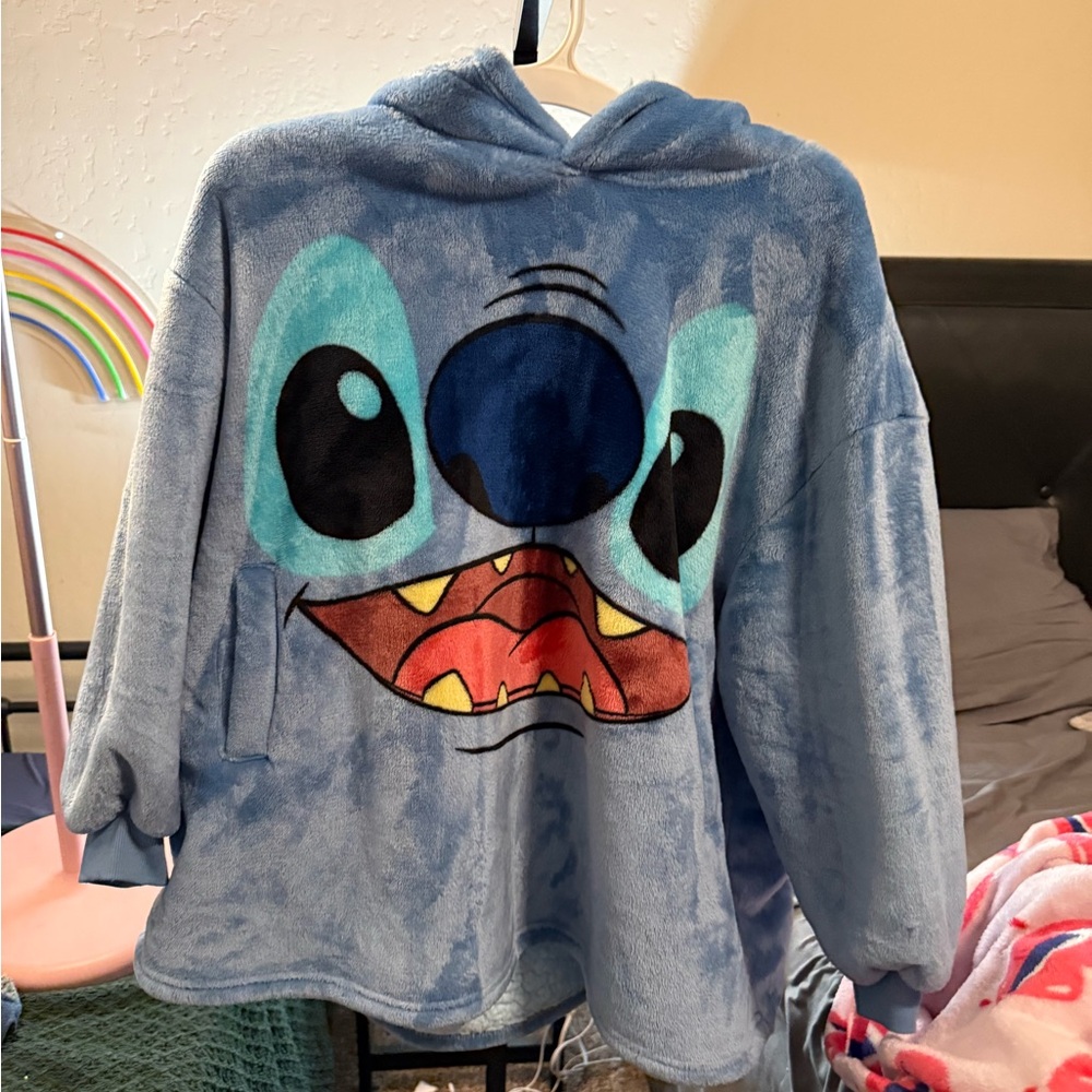 Blue Kids Hoodie with Cartoon Character